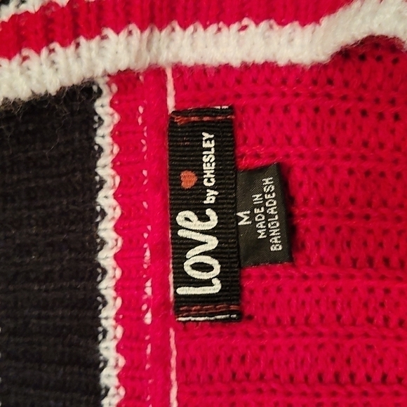 LOVE BY CHESLEY V-Neck Preppy Academia Schoolgirl Varsity Sailor Sweater - Picture 4 of 6